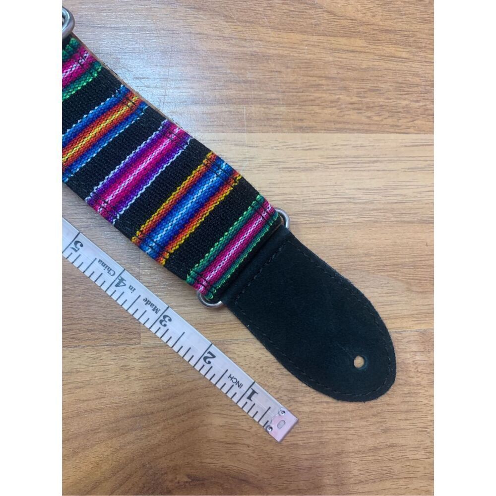Henry Heller Multicolor Stripes Guitar Strap 48-in - Picture 8 of 13